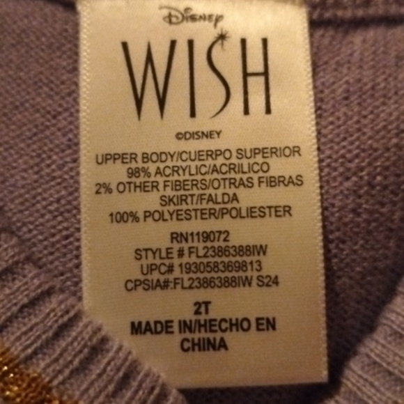 Disney wish girls dress size 2T - Picture 4 of 4